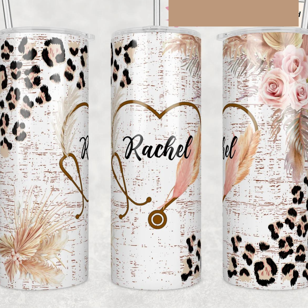 20oz Cheetah Stethoscope Nurse Tumbler