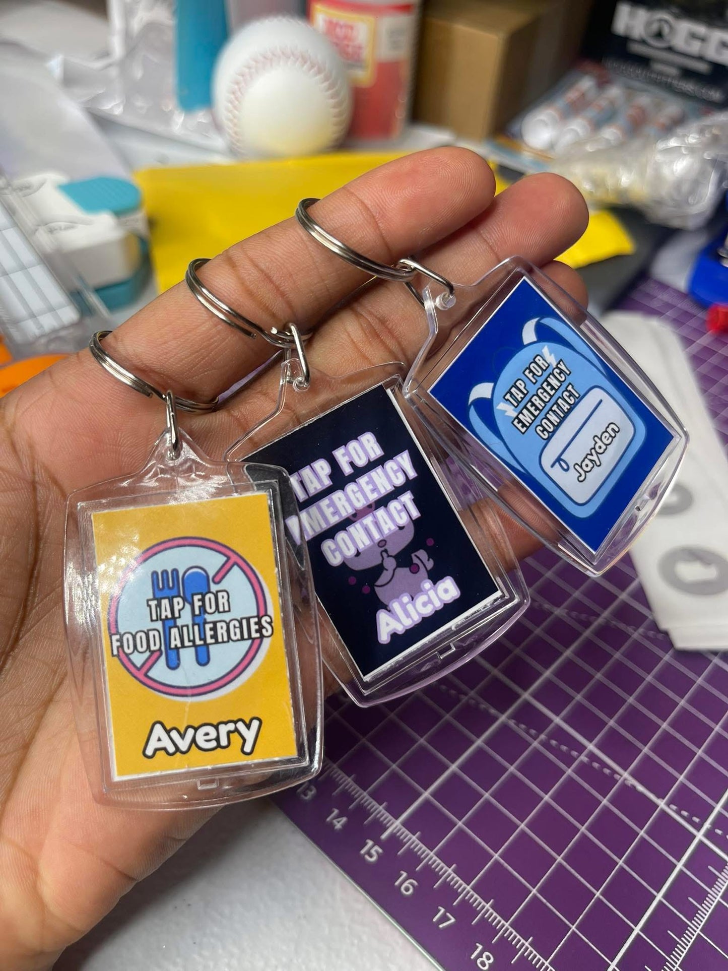 Emergency Contact Keychain