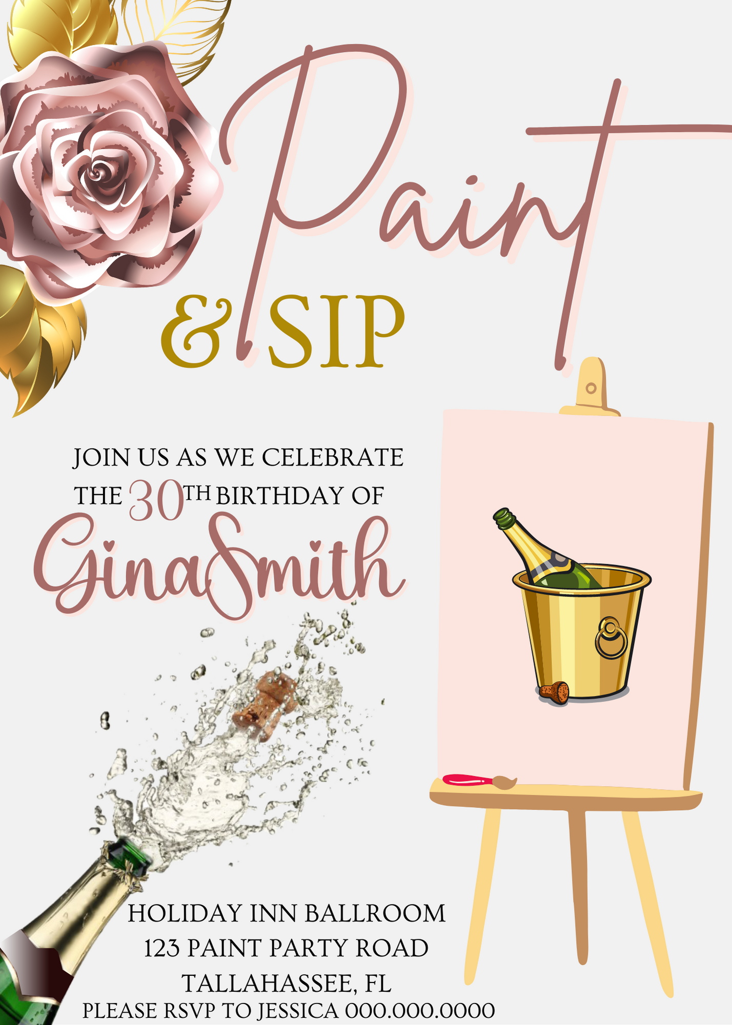 Paint & Sip Invitation