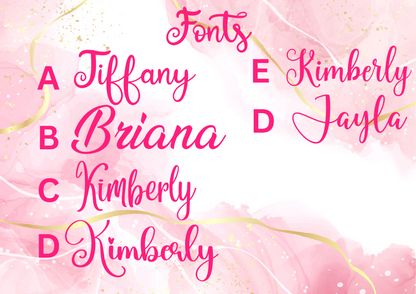 Pink Gold Glitter License Plate
