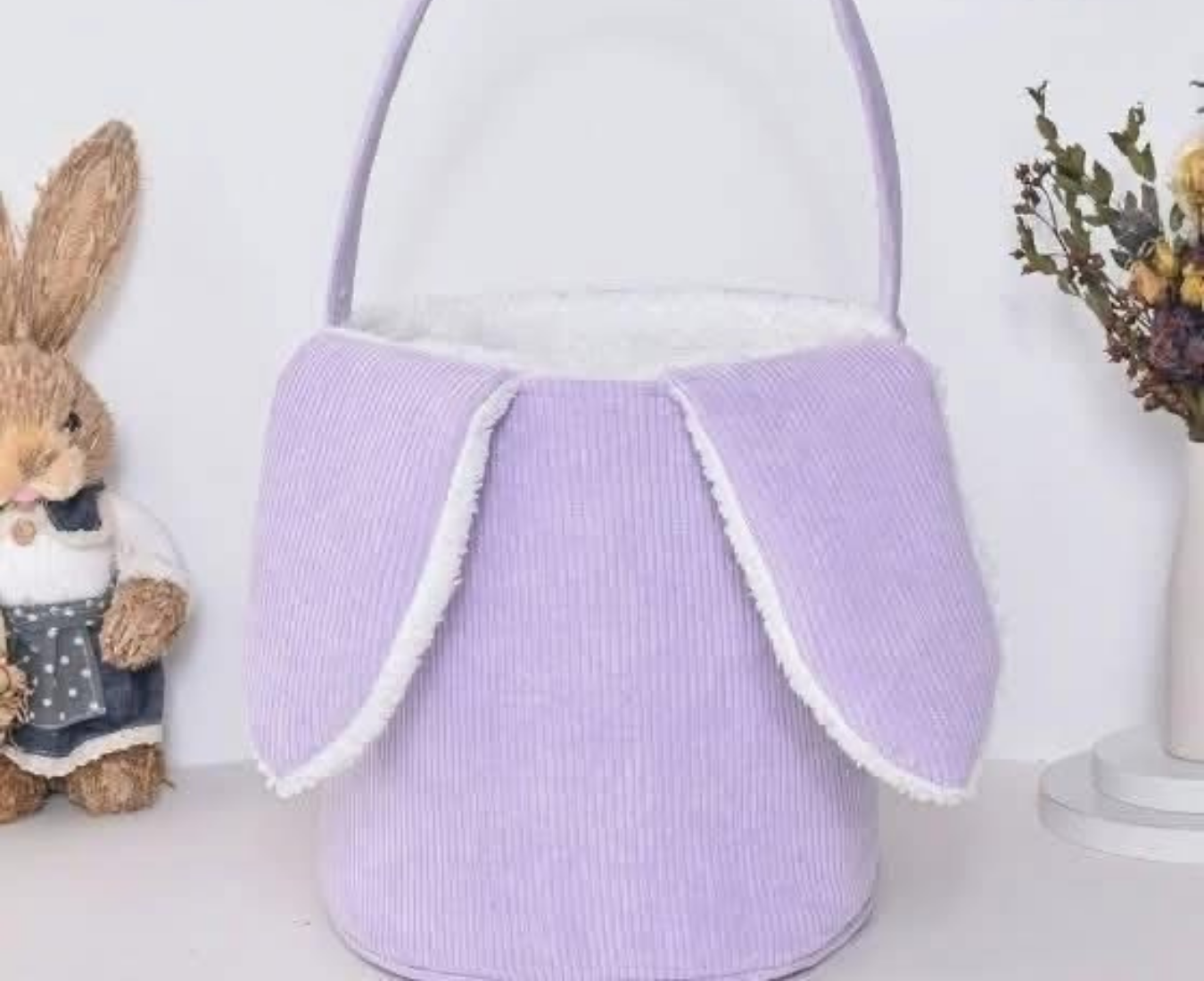 Embroidered Corduroy Easter Basket