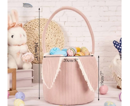 Embroidered Corduroy Easter Basket