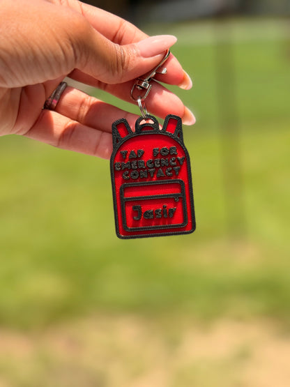Emergency Contact Keychain