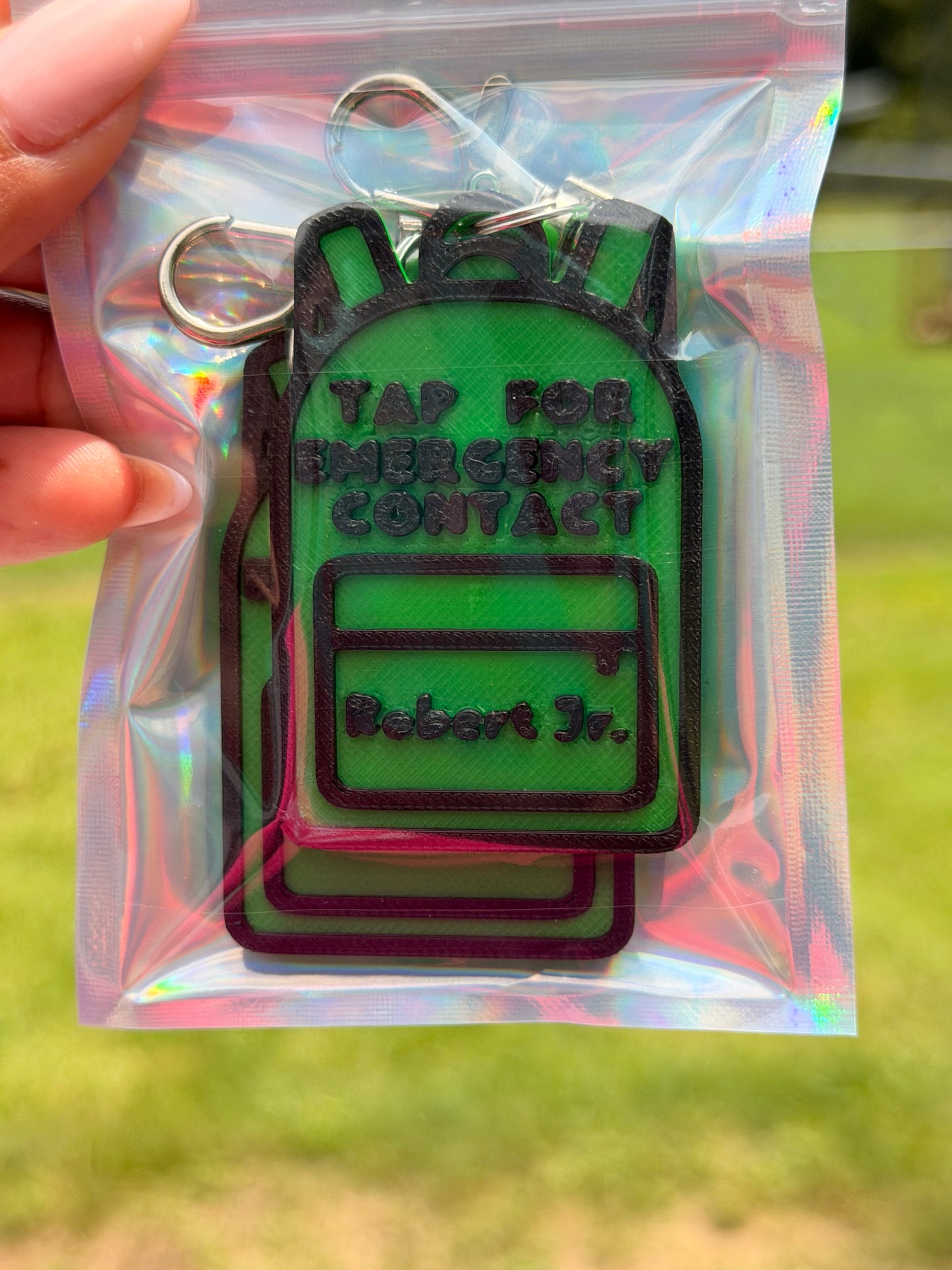 Emergency Contact Keychain