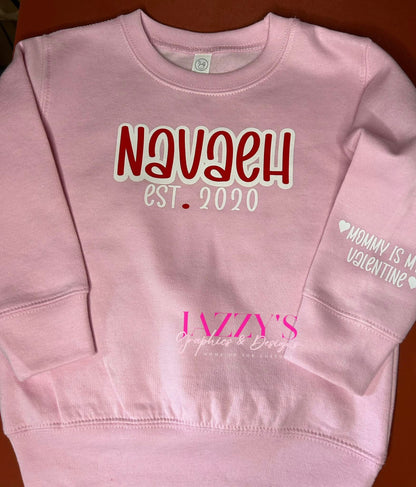 Personalized Valentine’s Name Sweatshirt