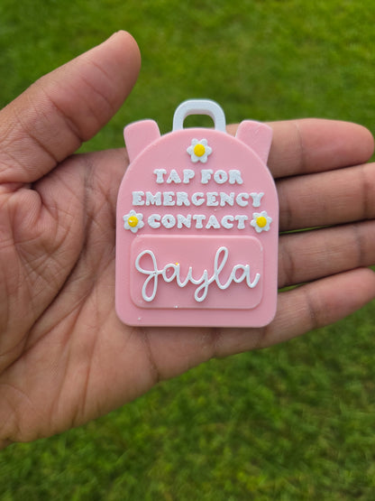 Emergency Contact Keychain