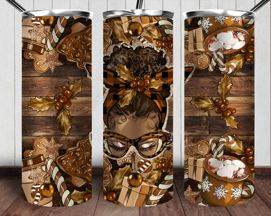 Melanin Christmas Tumbler