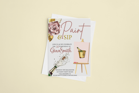 Paint & Sip Invitation